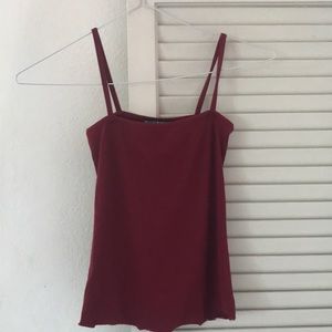 red/burgundy brandy Melville tank top/crop top